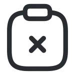 Clipboard Close SVG Icon